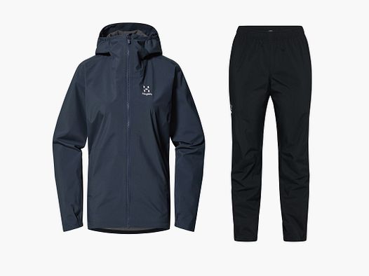 Haglöfs Korp Proof/Proof II Regenanzug Damen Tarn Blue/True Black