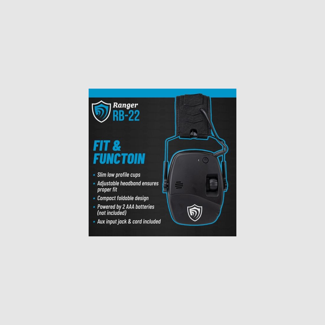 Protection auditive active Otis avec Bluetooth, noire