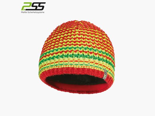 PSS Strickmütze rot/gelb