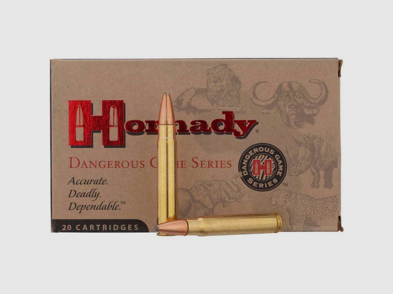 9.3x62 SP-RP, 18.5g/286grs. Hornady