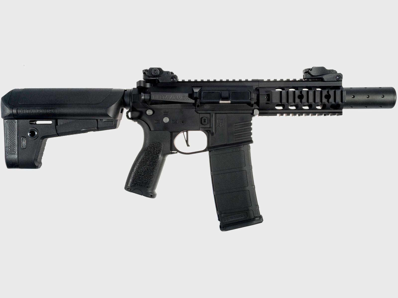AR15 SilentOps CQB Alpha Full Metal Schwarz max. 0,5J | Delta Armory