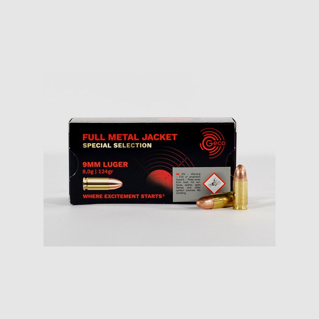 GECO 9 mm Luger, Special Selection 124 grs 1 opakowanie (50 strzałów po 0,295 €*)