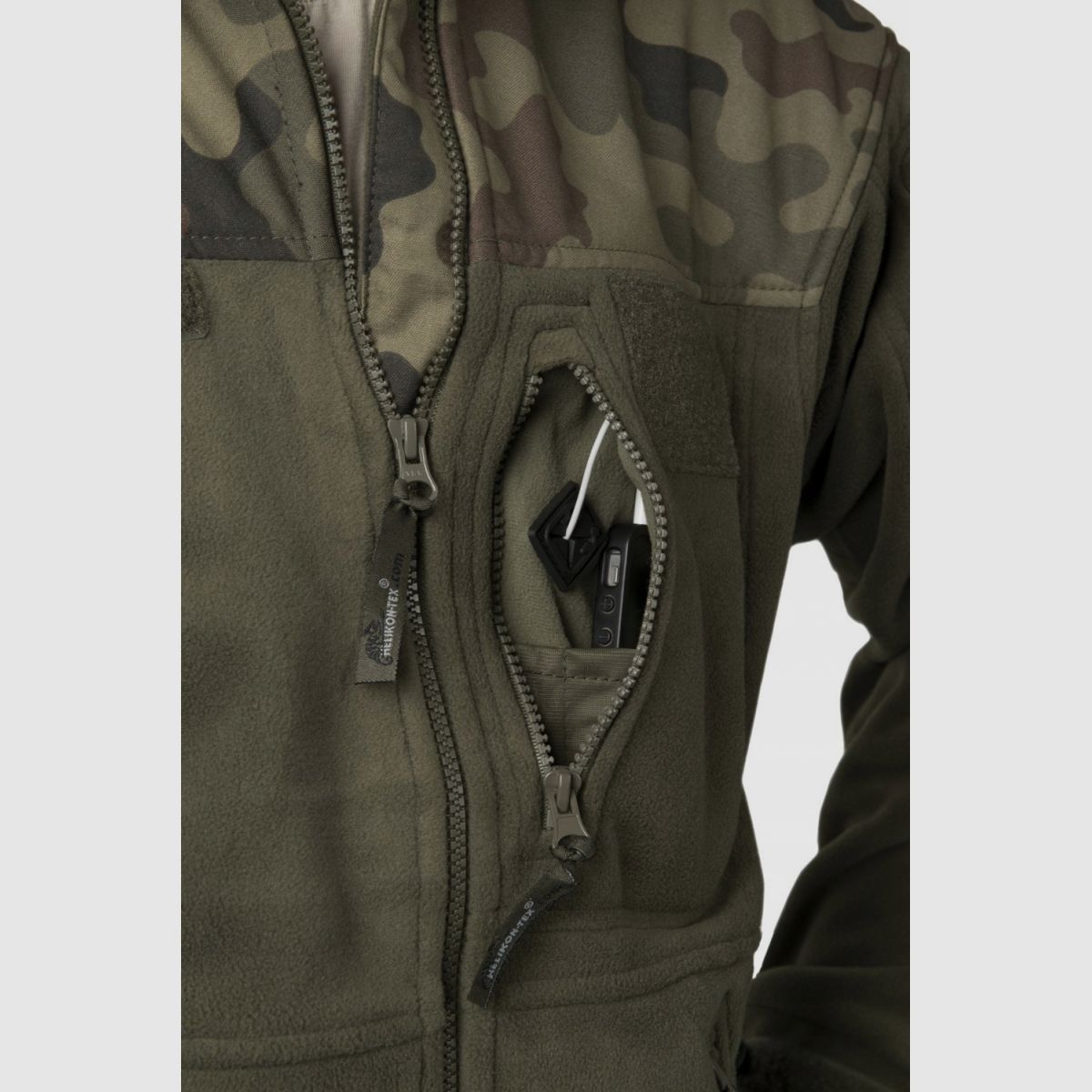 Fleece jacket HELIKON INFANTRY Black/Woodland XXL, image 7 of 9