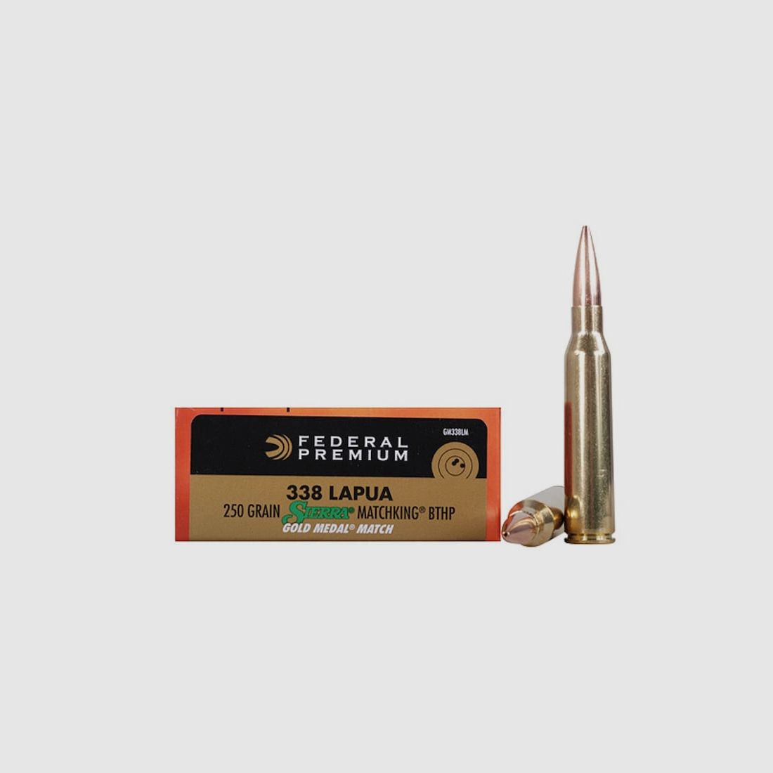 Federal Premium Gold Medal Sierra MatchKing .338 Lapua Mag. 250GR BTHP 20 Patronen
