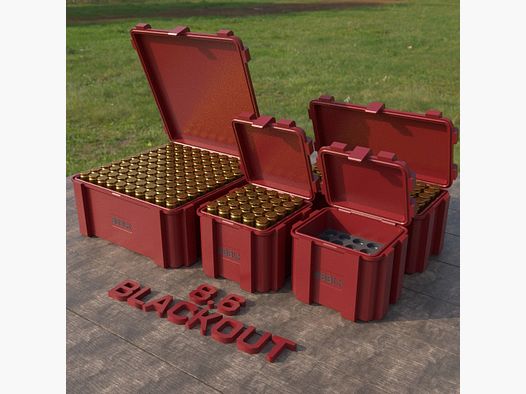 Filamelt ammunition box / 8.6 Blackout / 'flip lid' / cartridge box, ammo box