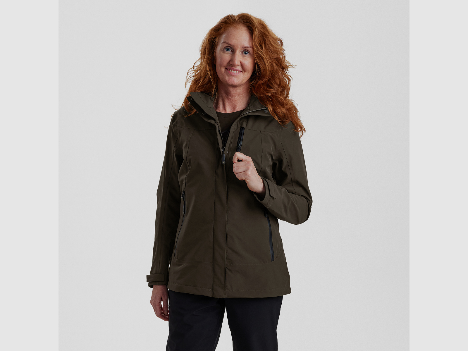 Lady Sarek Shell Jacke mit Kapuze - Fallen Leaf – Kleidergröße Damen: 42