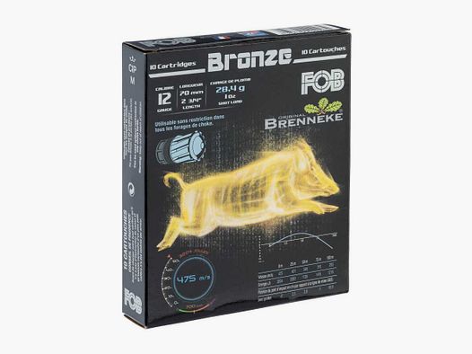 Cartucho Fob Brenneke Bronze - Cal. 12/70