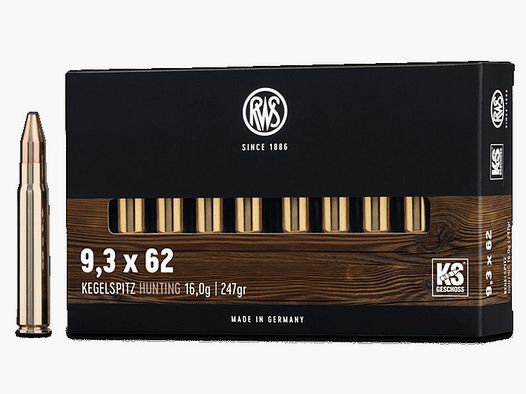 RWS 9,3x62 Kegelspitz 16,0g - 247gr