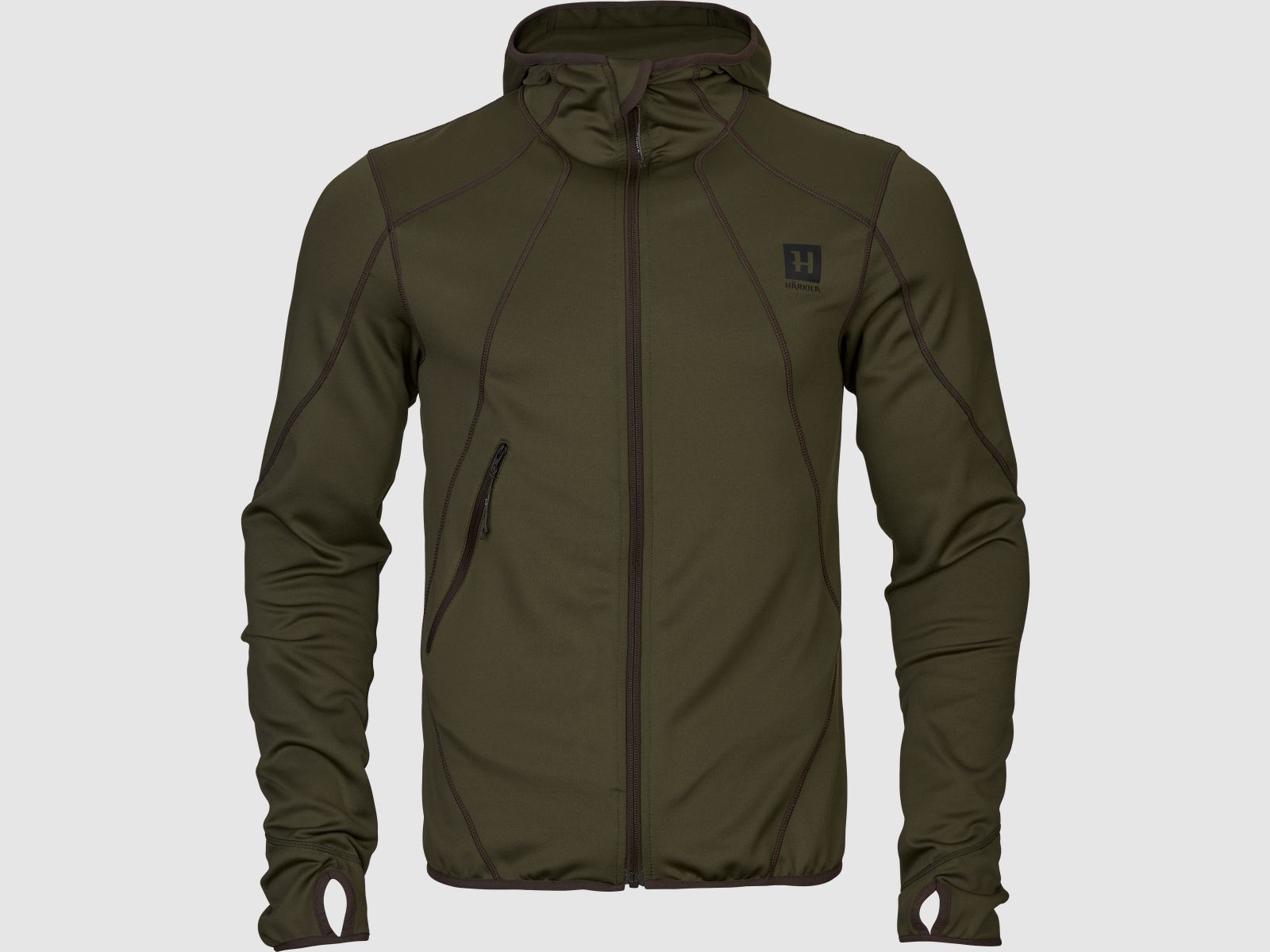 Härkila Deer Stalker Full-Zip Fleece Hoodie Herren Willow green, XXL