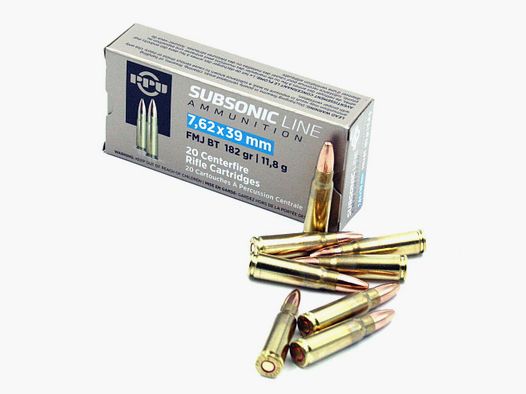 Prvi Partizan, 7.62 x 39mm Subsonic, FMJ 182gr, 20 pz