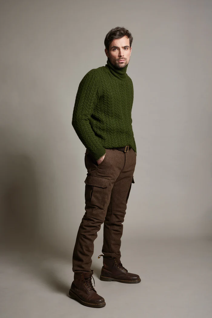 Habsburg Cashmere Pullover Mario in Dunkelgrün