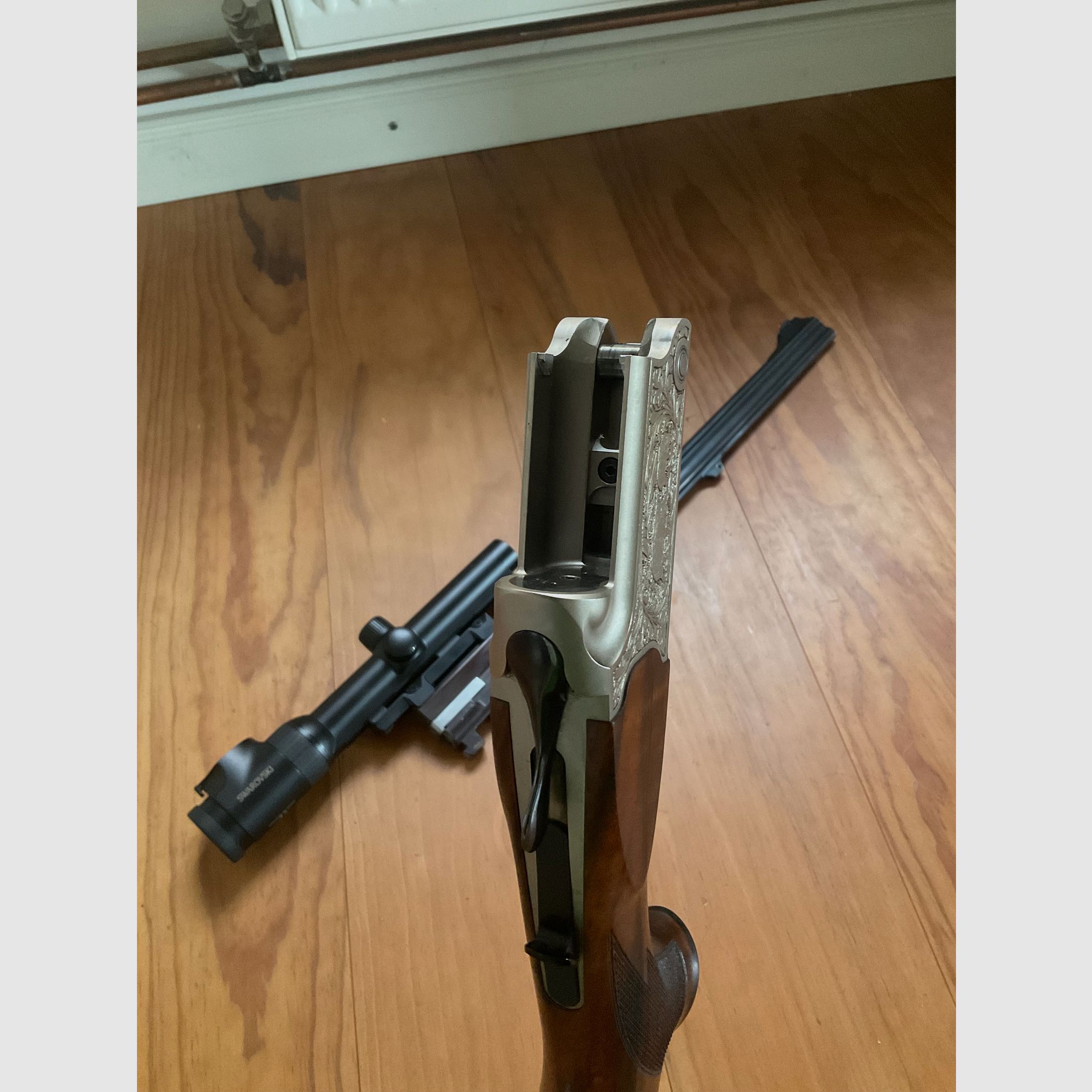 Heym 26 B Artemis 8x57 IRS Swarovski Z6i 1-6x24 fucile doppia canna Bock