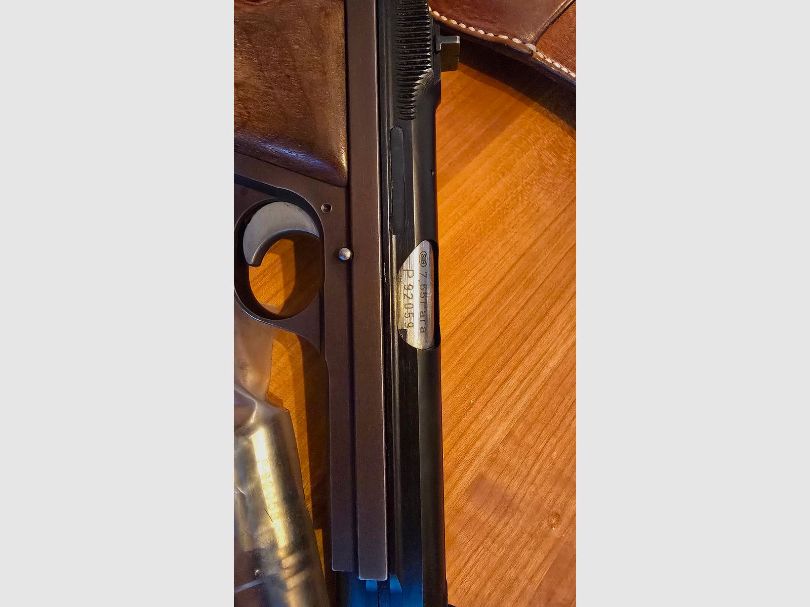 <SIG P210-2 matching number | 9mm + 7.65 interchangeable barrel | Top condition | Collector's item