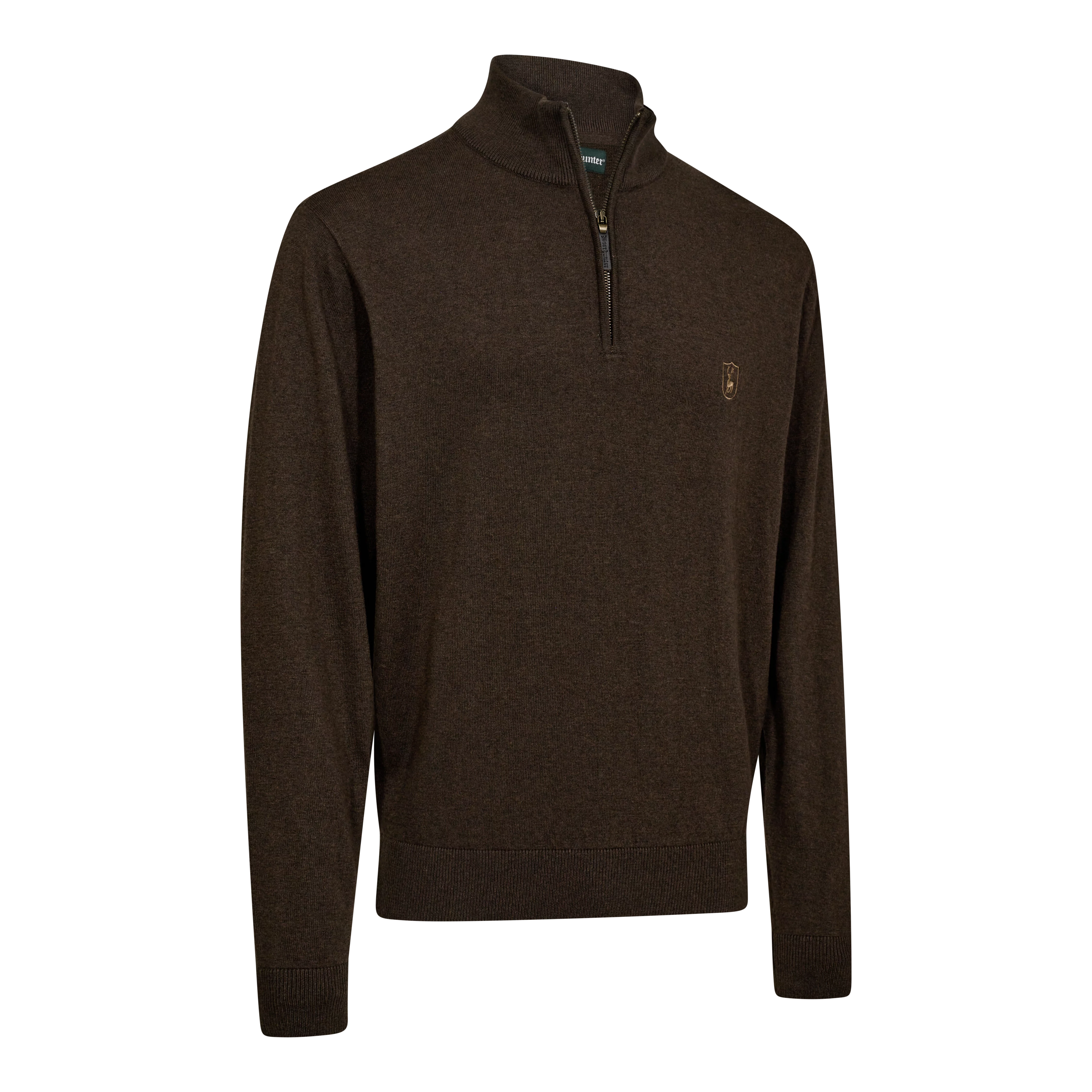 Harrington maglione in maglia con zip 1/2 -
