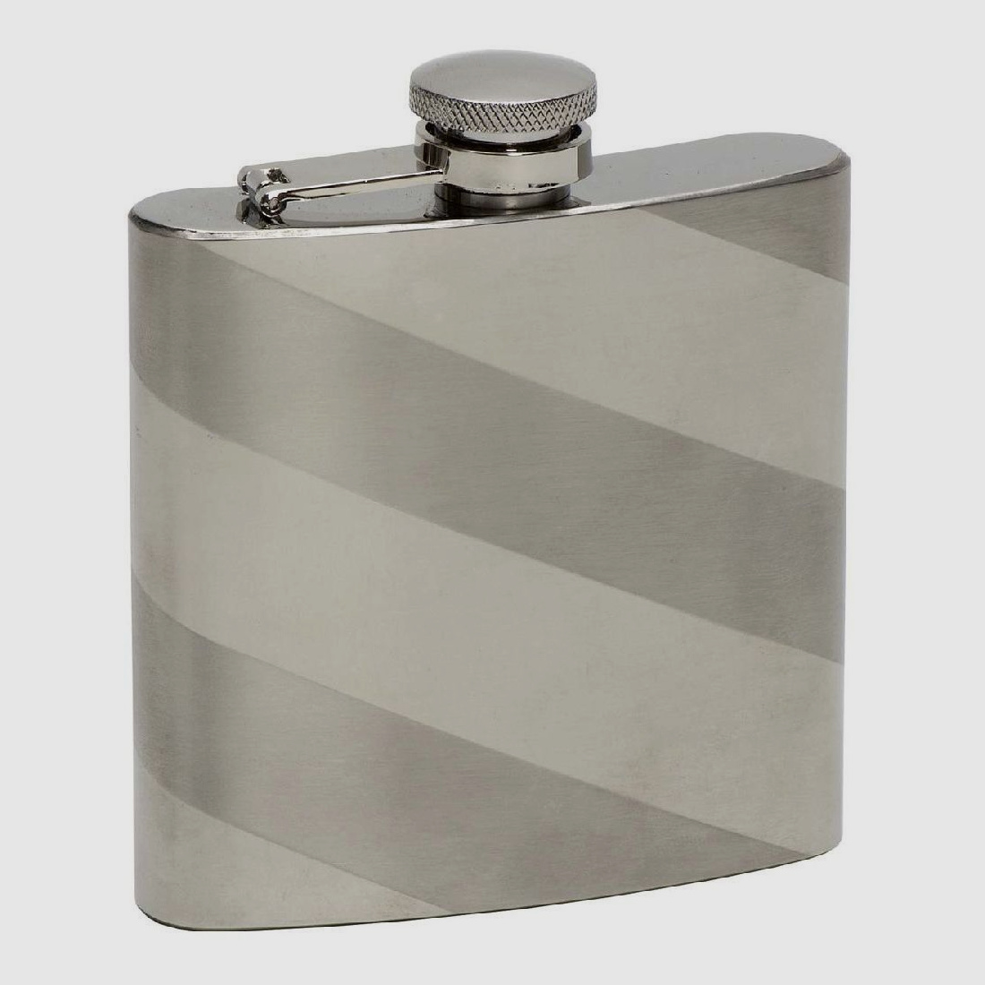 Flachmann Edelstahl gestreift