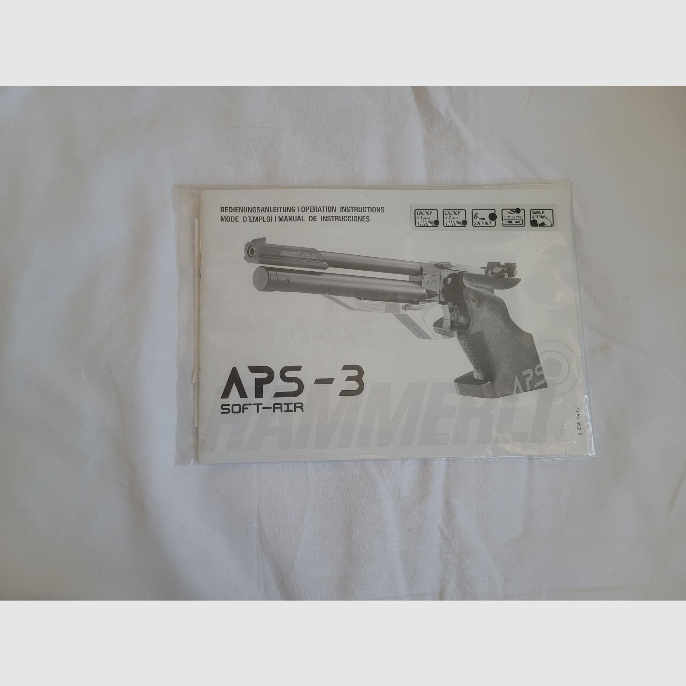 HÄMMERLI MATCHPISTOLE APS 3, 6 MM BB, NAPINACZ POD DŹWIGNIĄ, NIEUŻYWANA, zdjęcie 4 z 7