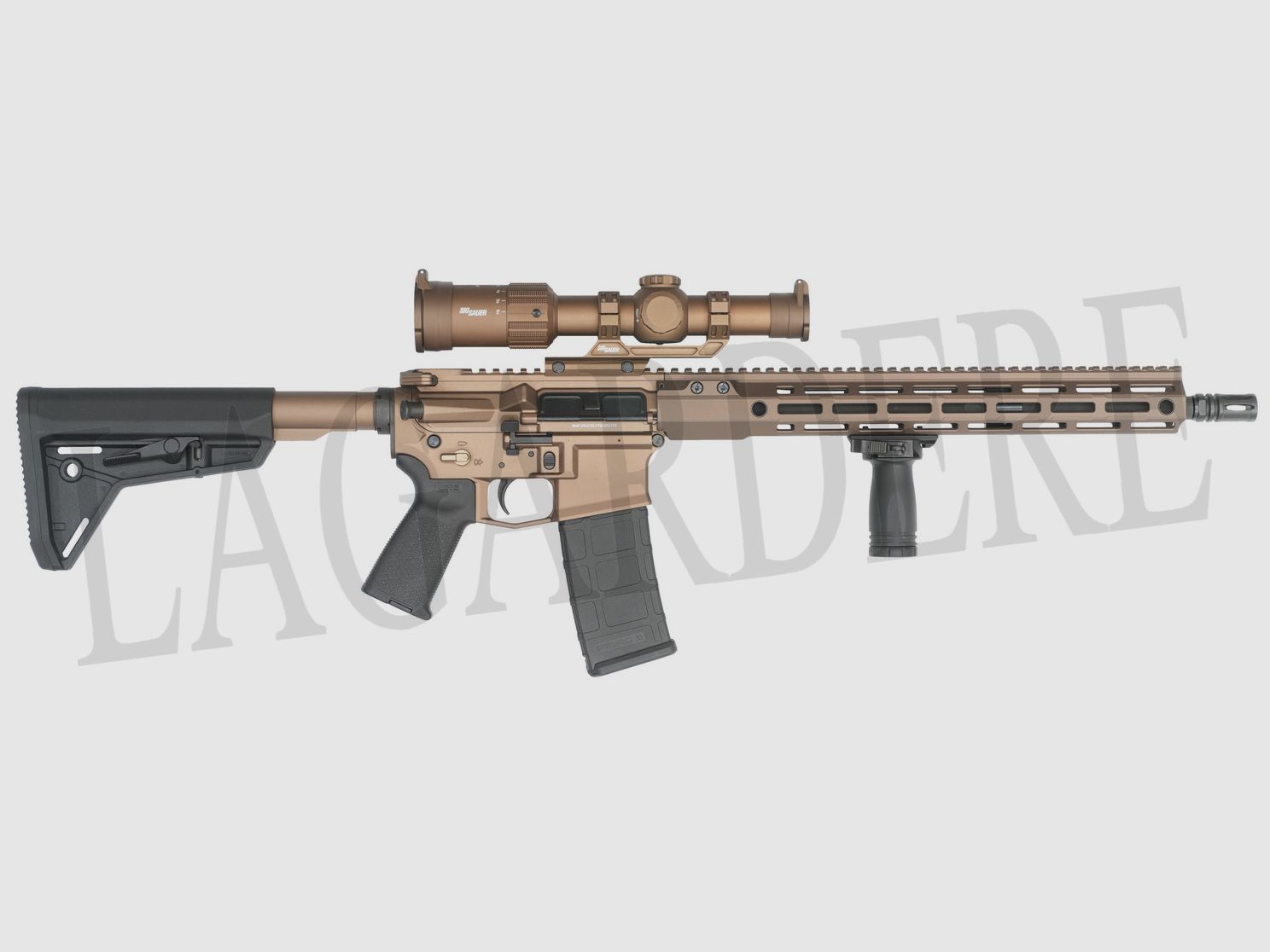 AERO PRECISION M4 E1 PRO BRONZE KIT KK MIT SIG ZIELFERNROHR UND GRIP (SELBSTLADEFLINTE)