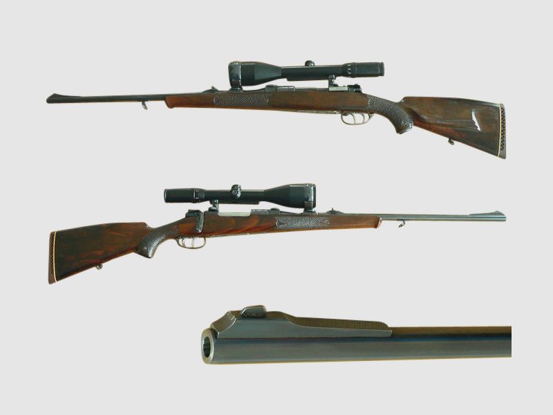 Luxury 98 repeating rifle Ferlacher, caliber 9.3x62, with scope