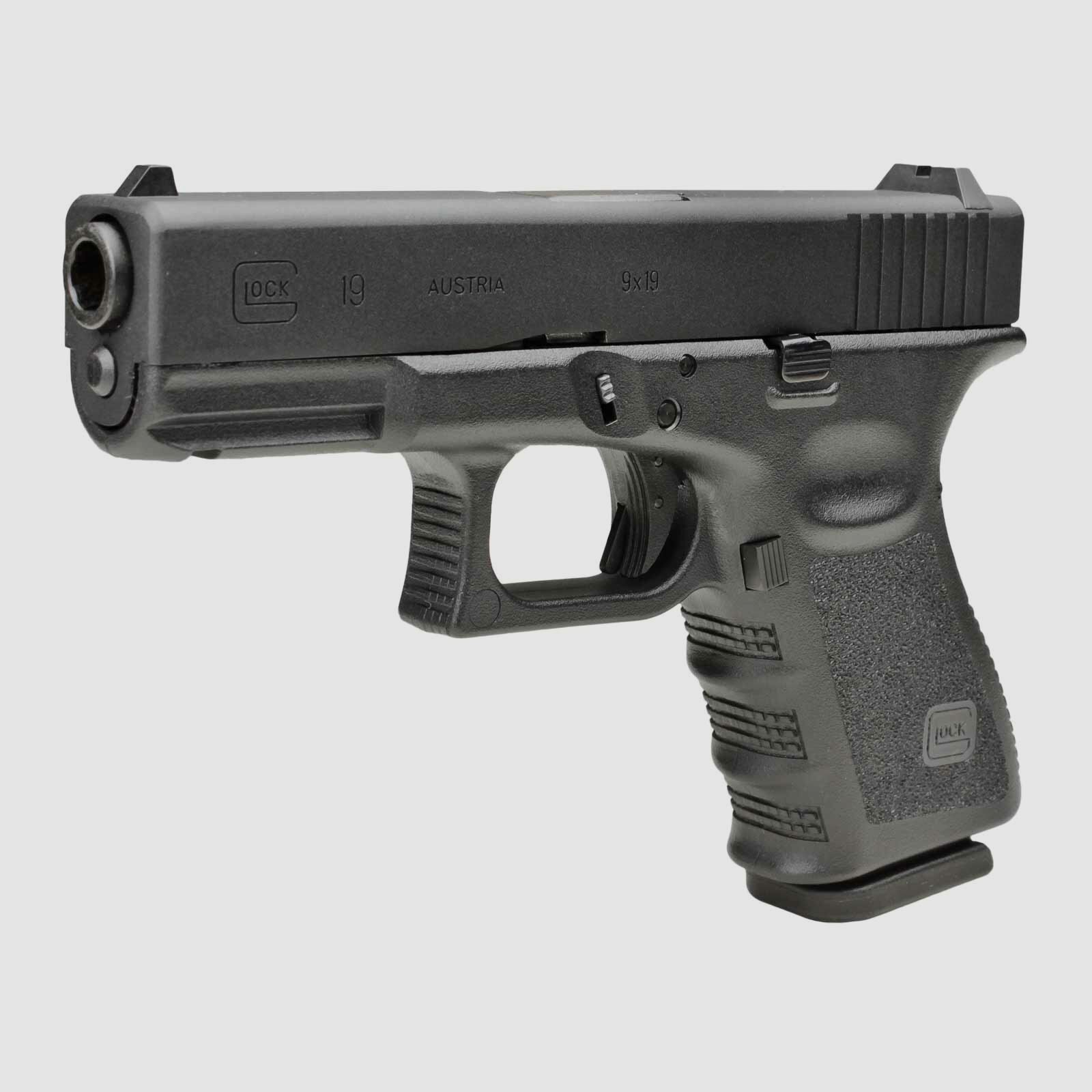 Komplettset Glock 19 Softair-Pistole Kaliber 6 mm BB Gas Blowback (P18)