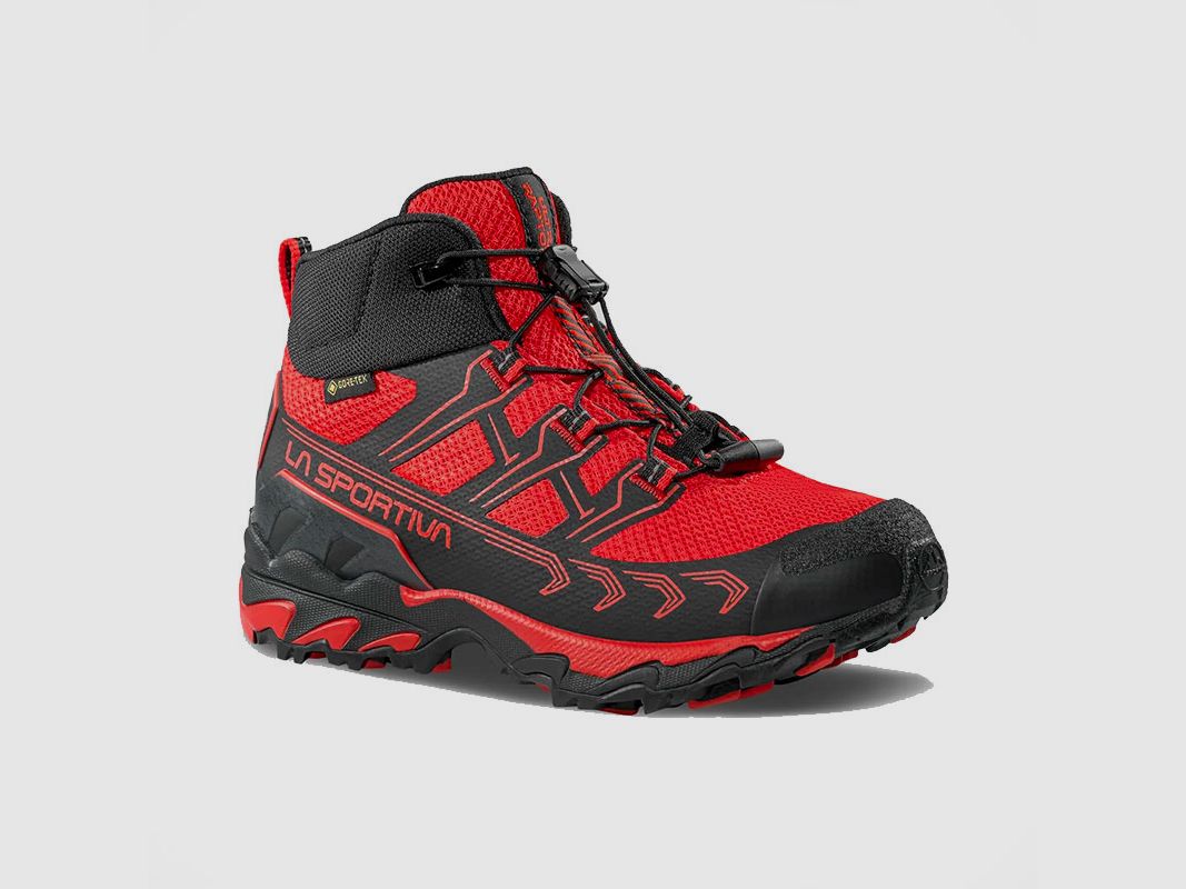 SHOES – KIDS – LA SPORTIVA – ULTRA RAPTOR II MID JR GTX Mountain Red/Black, image 1 of 6