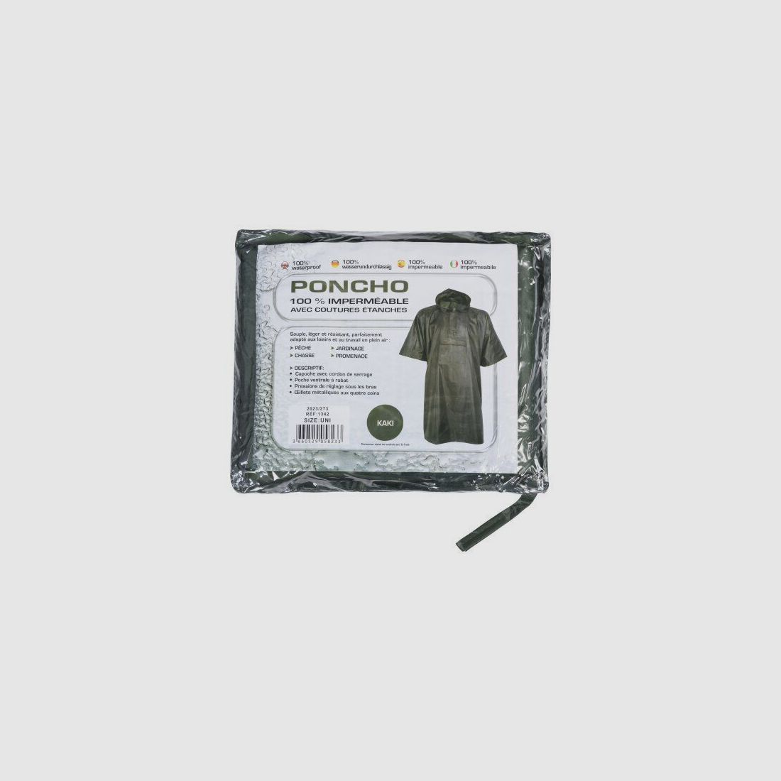 Poncho Percussion caqui, imagen 4 de 4
