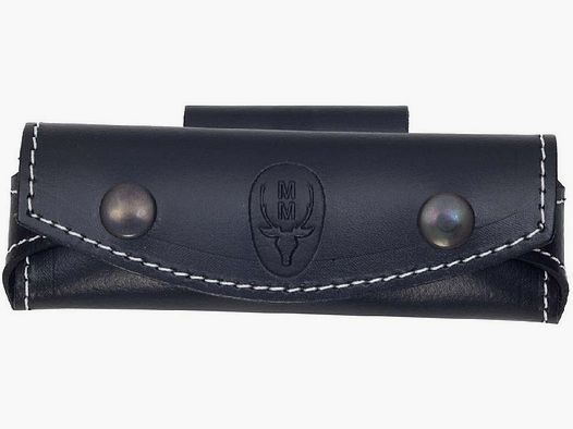 Estuche de cuero para cuchillo de bolsillo negro para llevar en horizontal