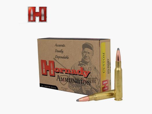 20 Munitions HORNADY Custom 275 Rigby 140 Gr Intl Sp