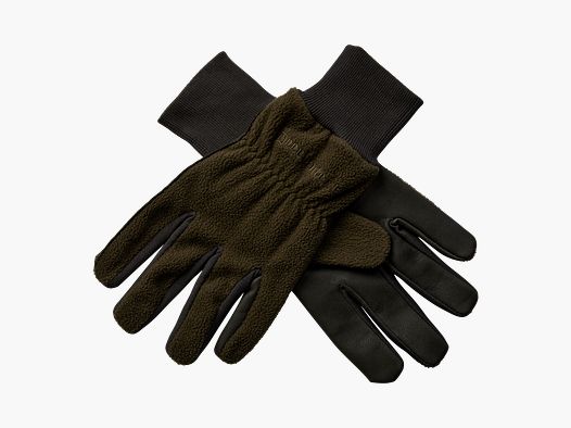 Fleecehandschuhe mit Leder - Art Green – Größe: 2XL