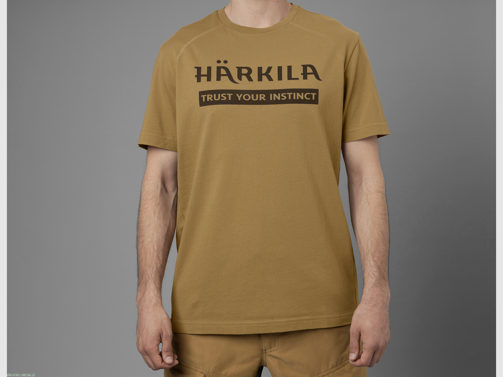 HARKILA LOGO T-shirt 2-pack ANTIQUE SAND/DARK OLIVE, image 3 of 4