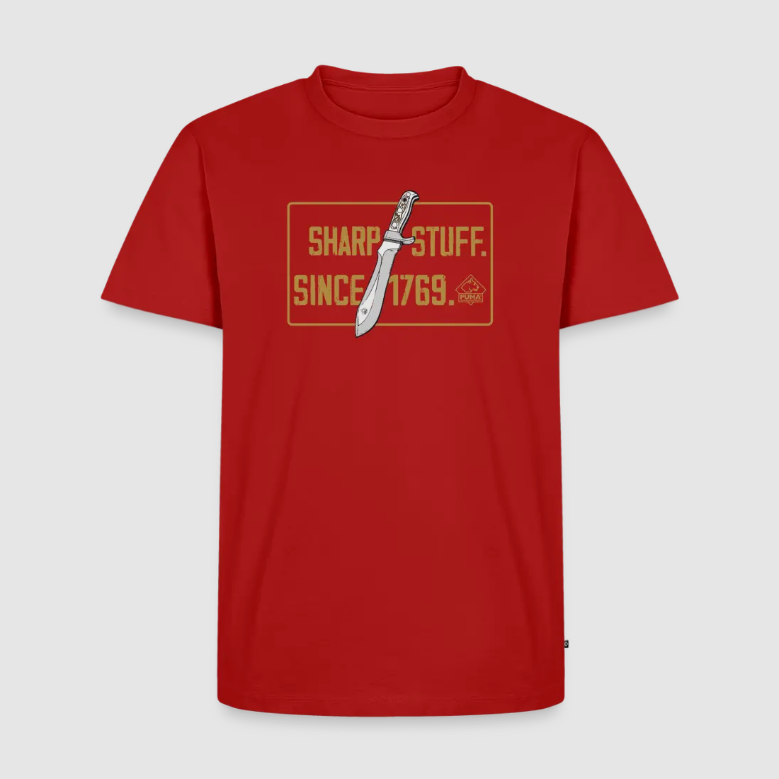 T-shirt Premium pour homme PUMA "Sharp stuff since 1769 Gold"