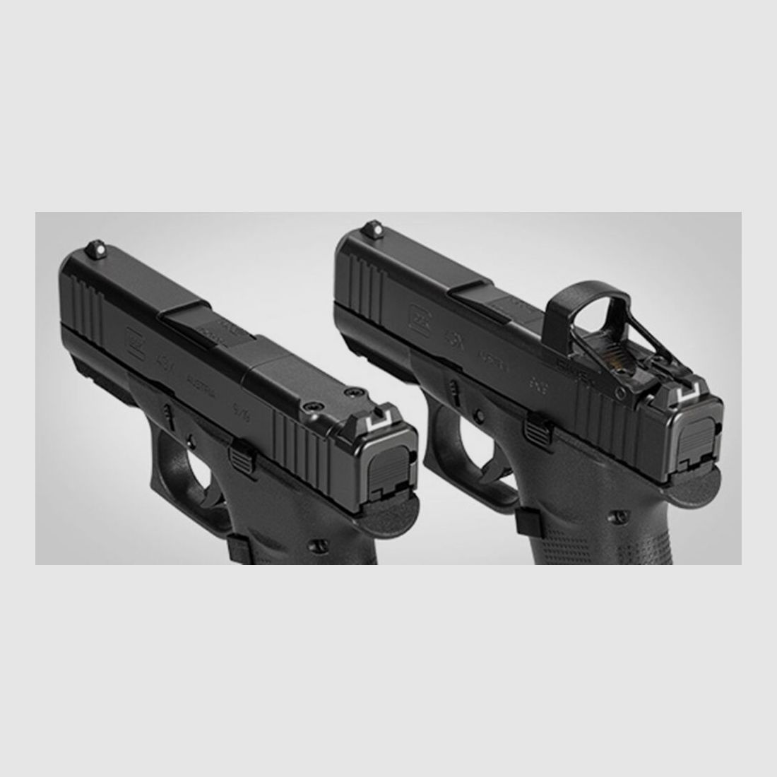 Glock Halbautom. Pistole Glock 43X Gen.5 R MOS FS inkl.RMSc Shield Red Dot im Kaliber 9mm Para (9x19)