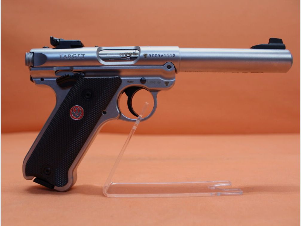 Ruger Ha.Pistole .22lr Ruger MARK IV Target Stainless 5,5" Lauf/ Bull Barrel (.22lfB/.22L.R. MK4)