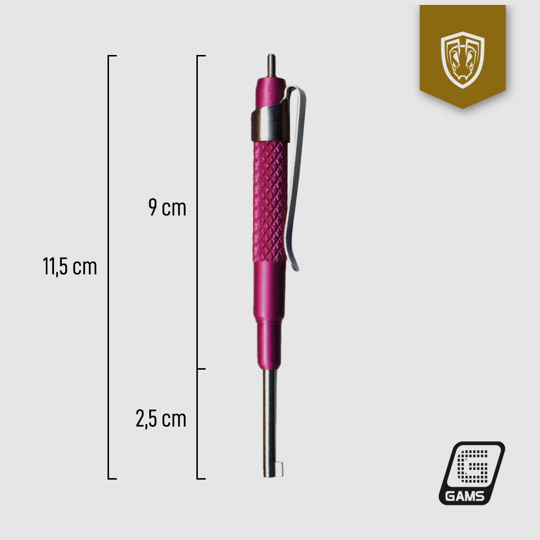 Roze handboeien sleutel met clip, afbeelding 2 van 2