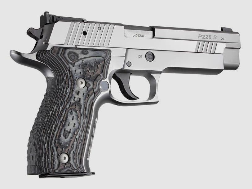 HOGUE Griffschalen f. SIG Sauer X-SERIES SA/DA G10, schwarz/grau gecheckert,