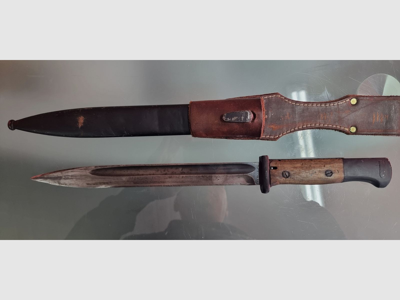 Wehrmacht/Heer-Seitengewehr/Bajonett zum 98 K, 2. Weltkrieg