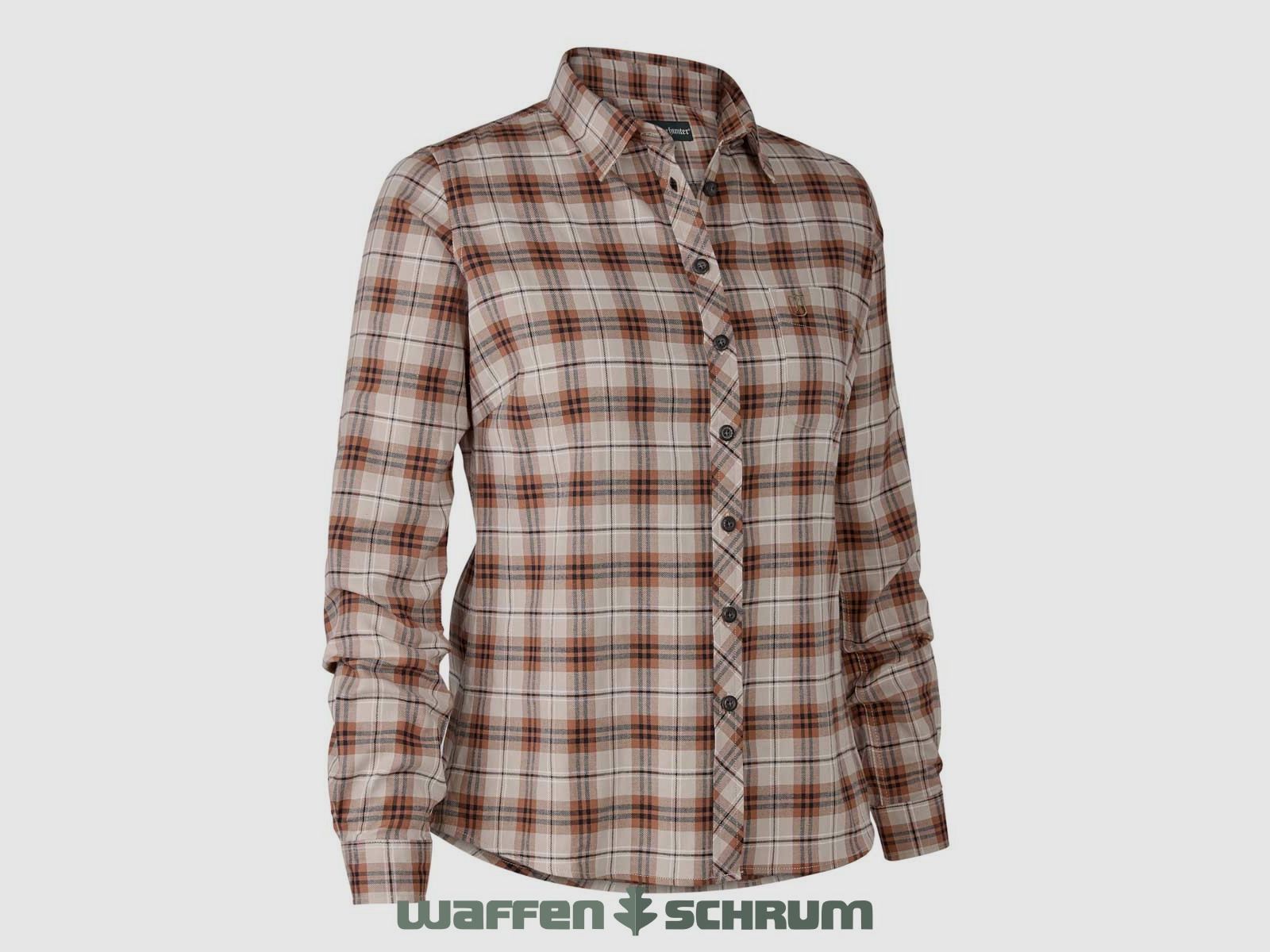 Deerhunter Bluse Lady Louisa Orange Check