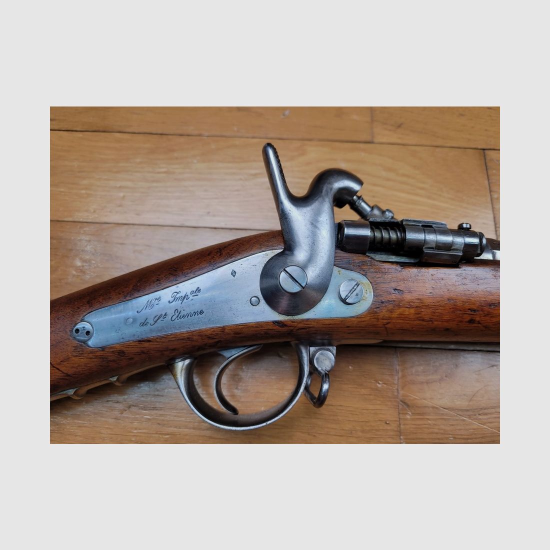 Sehr schönes Gewehr Modell 1857 umgebaut Tabatière 1867 – Tabatière Stahl 1. Typ – Mono-Seriennummer von 1859 in der kaiserlichen Manufaktur von Saint-Étienne – Ausgezeichneter Zustand, Bild 6 von 30