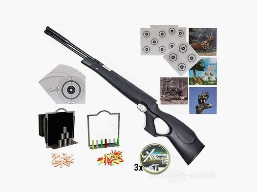 Weihrauch HW 97 Luftgewehr Black Line Kal. 4,5 mm Zielscheiben-Set