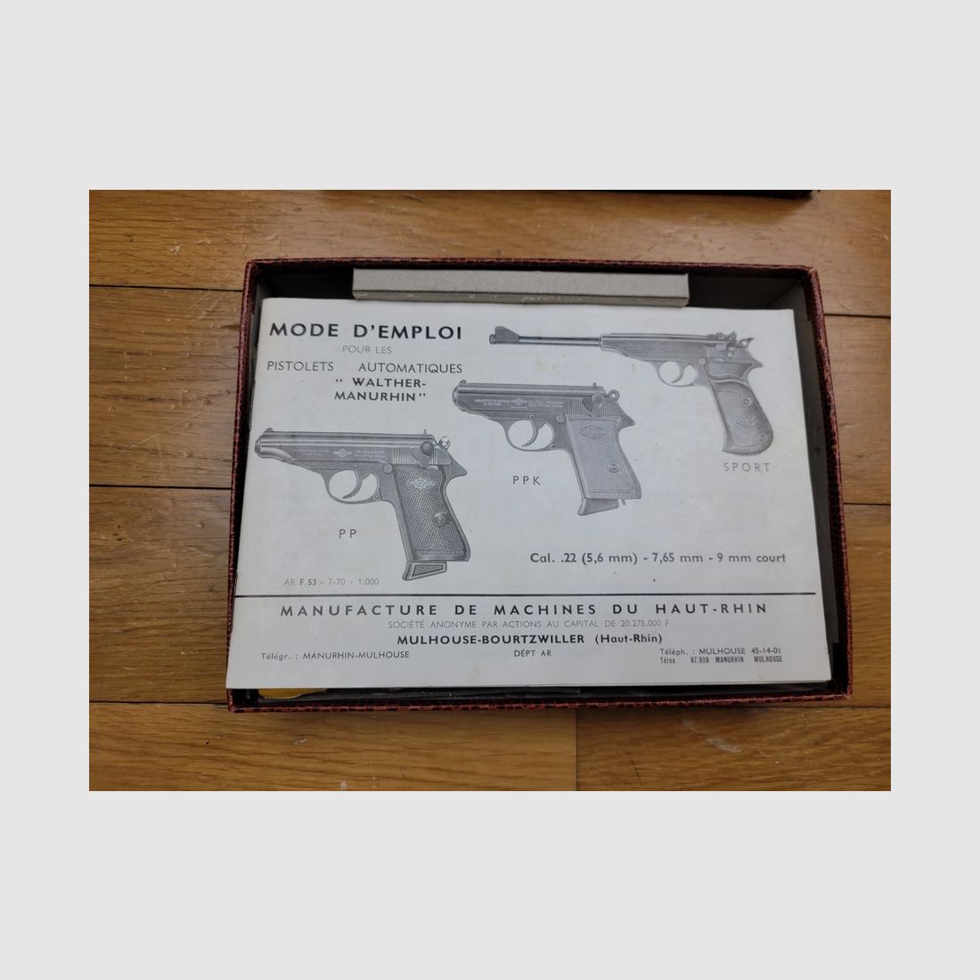 Sehr schöner Walther PP Pistol von sehr schöner französischer Fertigung Manurhin – Kal. 7,65mm – 2 Magazine – Originalbox mit Anleitung! Waffe der 1. Wahl – TBE+, Bild 3 von 14