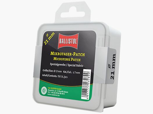 Ballistol microvezel patches