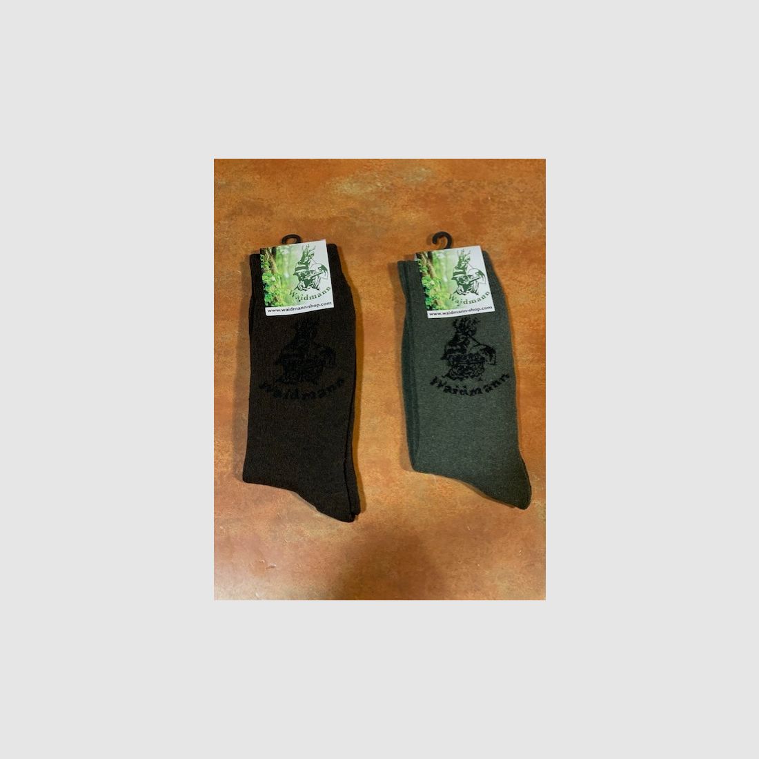 Waidmann Chaussettes d’hiver vertes ou marron, image 1 sur 2