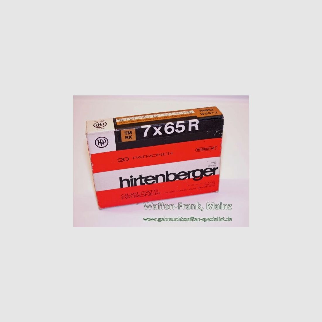 Hirtenberger / Austria 9,0 g / 139 grs. TM Cabeza Redonda 7x65R
