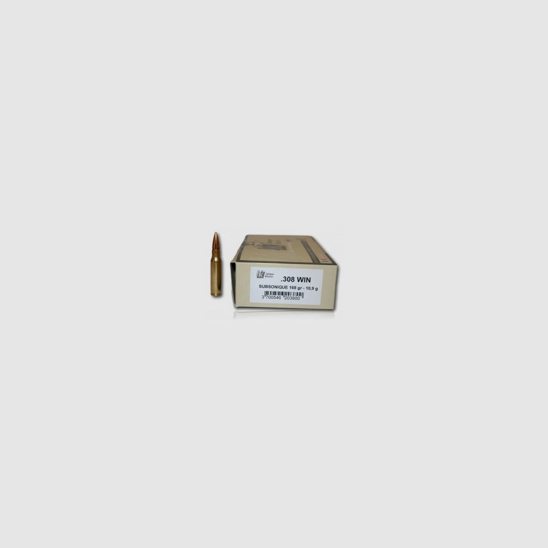 MUNITION SOLOGNE 308W SUBSONIC 168GR