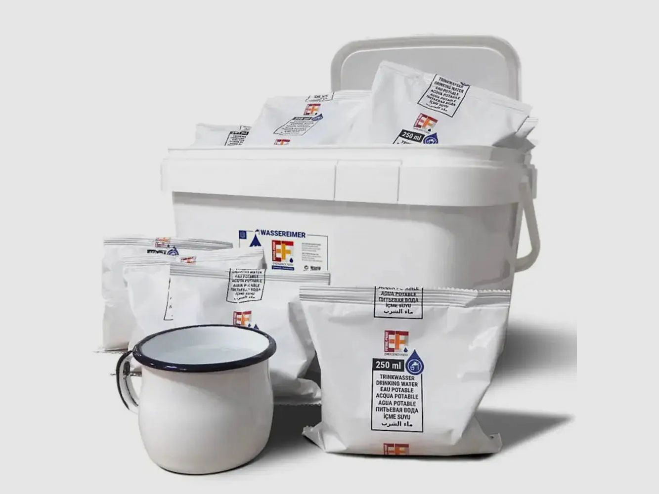 Nourriture d'urgence Nourriture d'urgence Seau d'eau 6 L