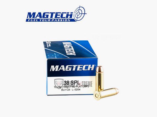 50 patronen MAGTECH kal. 38 SPL 158gr FMJ Plat