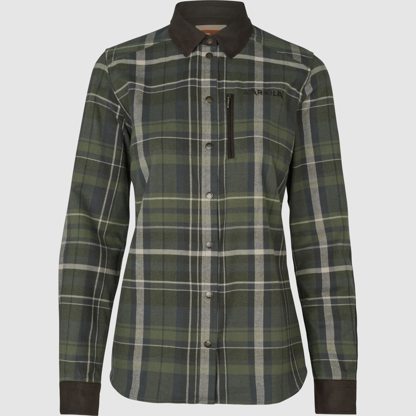 Härkila Pajala L/S Shirt Dame Olive check L
