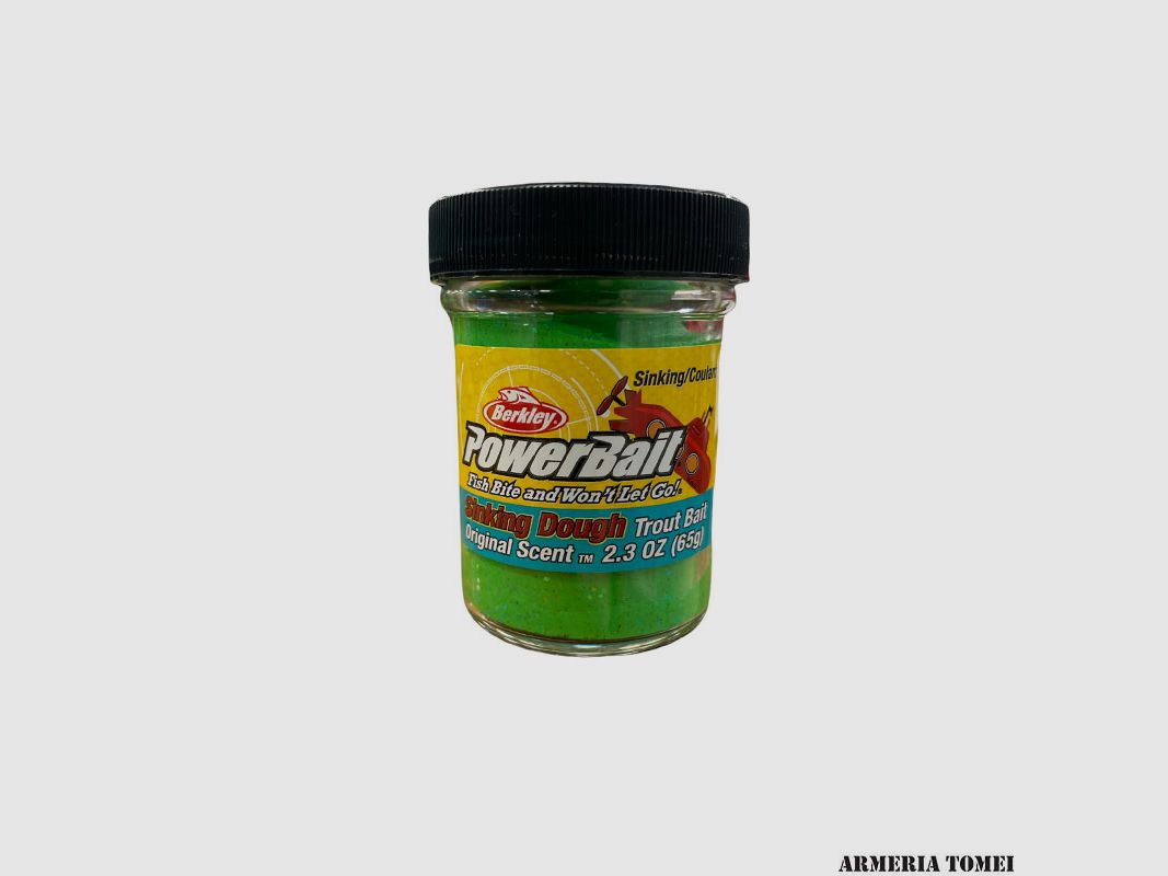 BERKLEY – POWERBAIT SINKING/COULANT ORIGINAL SCENT Snk Sprg Lime Grn 2.3oz 65g, imagen 1 de 2