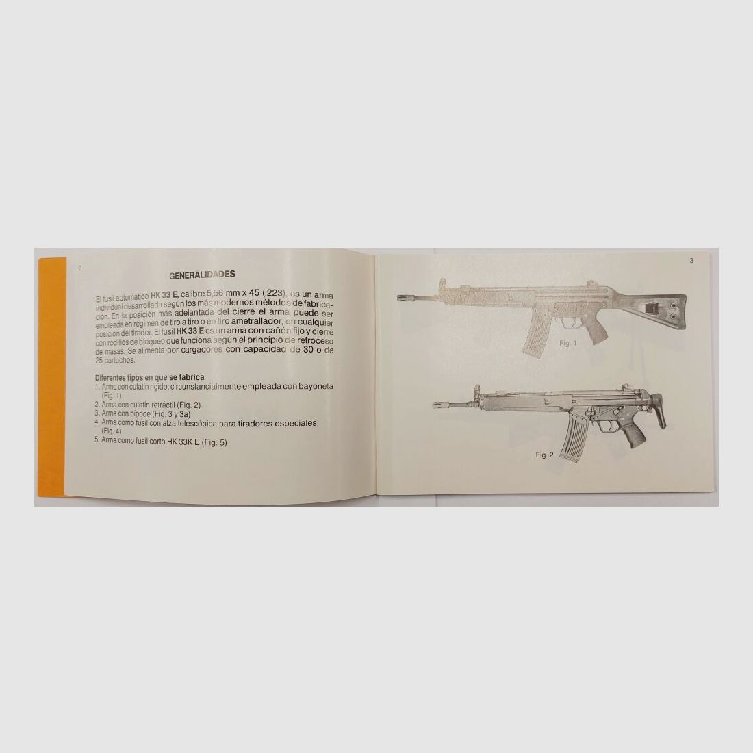 Heckler & Koch istruzioni per HK33E, spagnolo