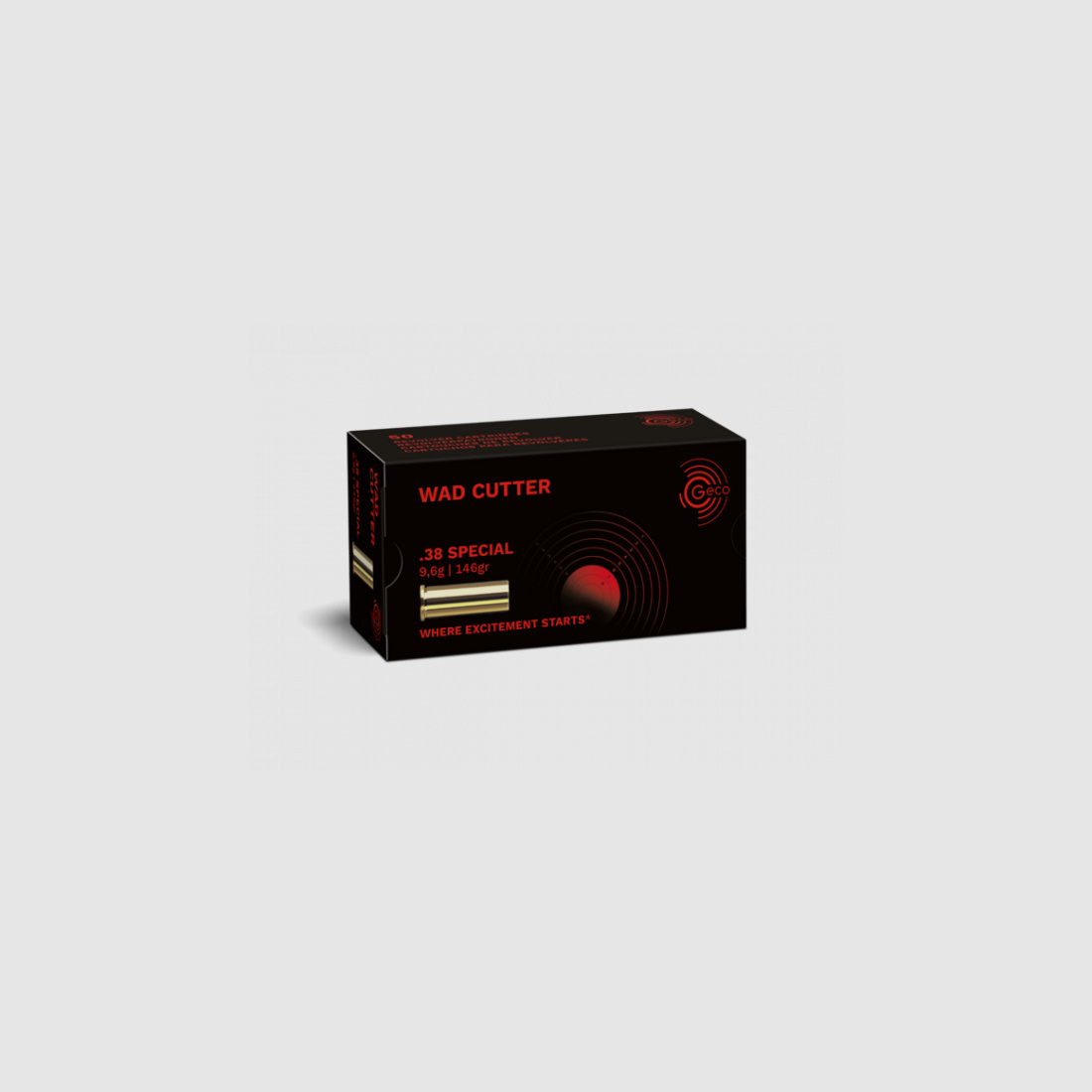 GECO .38SPECIAL - WC / WAD CUTTER - 148GRS - 50 SCHUSS