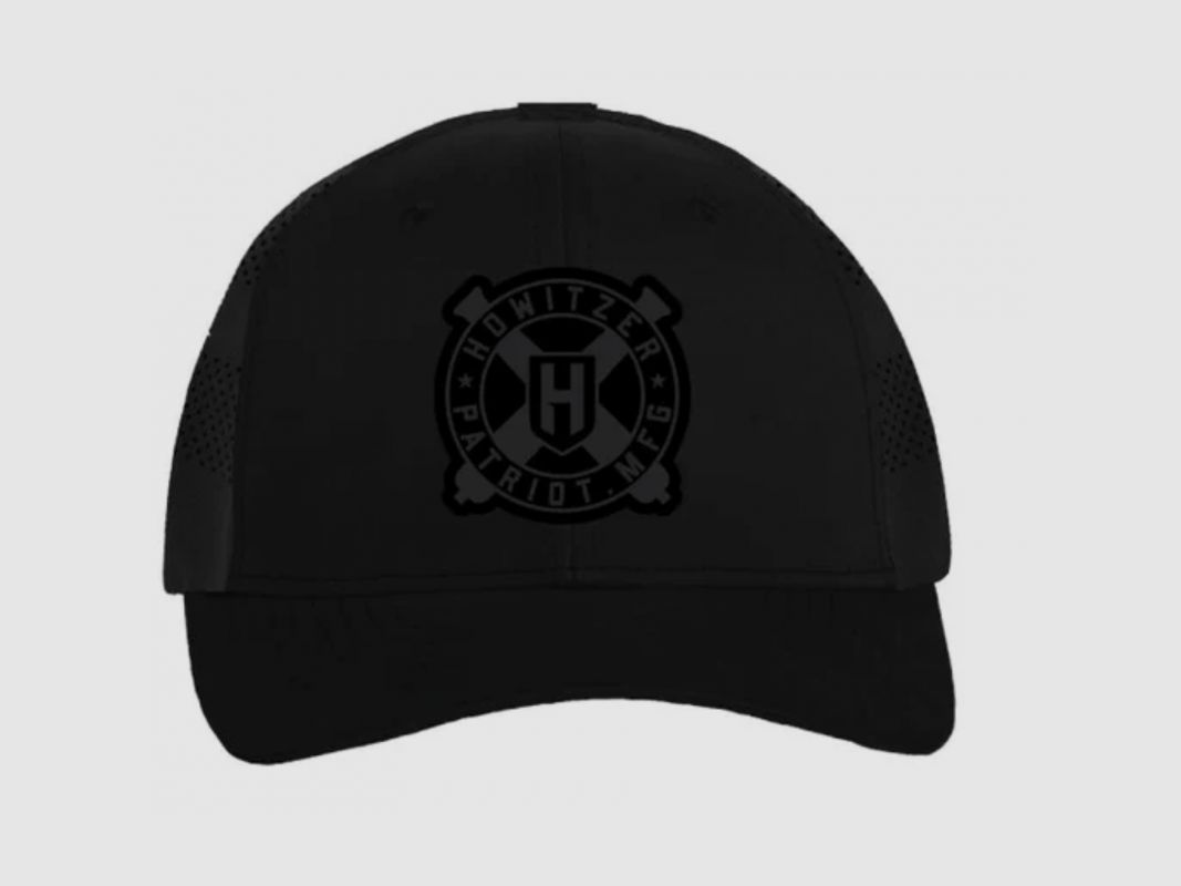Schwarze Howitzer-Cap mit rundem Logo
